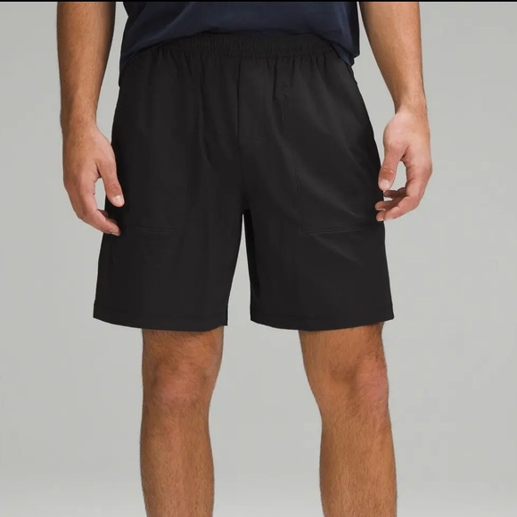 Lululemon Men’s Bowline Short 8” Woven Black Casual Shorts Large - Picture 1 of 7